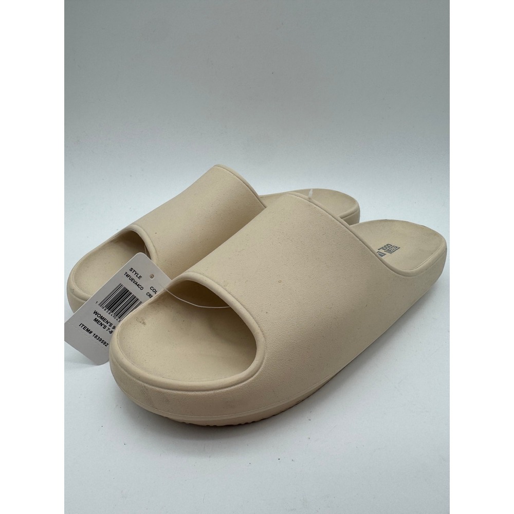 Unisex Cushion Slide Cream Sandals Comfort Slides Women's 9-10 Men's 7-8